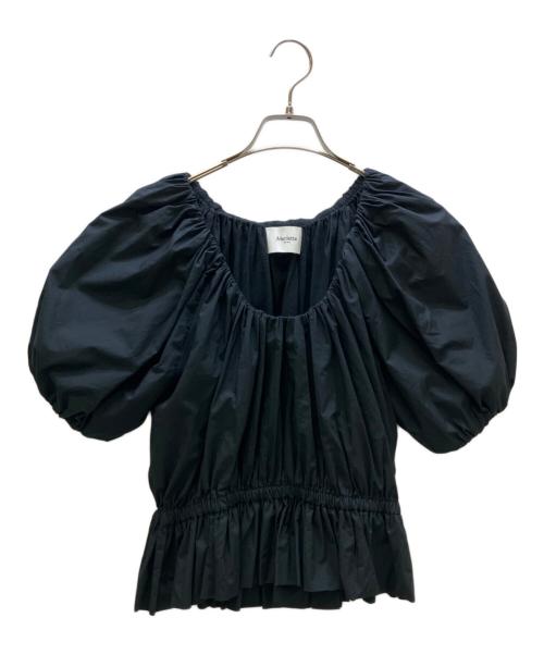 merlette（マーレット）merlette (マーレット) 半袖ブラウス 25SS Scoop Neck Blouse ネイビー サイズ:Sの古着・服飾アイテム