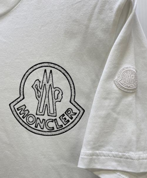 MONCLER（モンクレール）MONCLER (モンクレール) 半袖カットソー ホワイト サイズ:Mの古着・服飾アイテム
