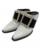 Roger Vivierロジェ ヴィヴィエ）の古着「ミュール ヴィヴテックスストラスミュール」｜ホワイト