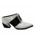 中古・古着 Roger Vivier (ロジェ ヴィヴィエ) ミュール ヴィヴテックスストラスミュール ホワイト サイズ:36：18000円