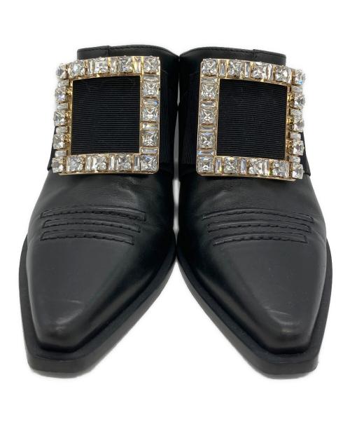 Roger Vivier（ロジェ ヴィヴィエ）Roger Vivier (ロジェ ヴィヴィエ) ミュール ブラック×ホワイト サイズ:36の古着・服飾アイテム