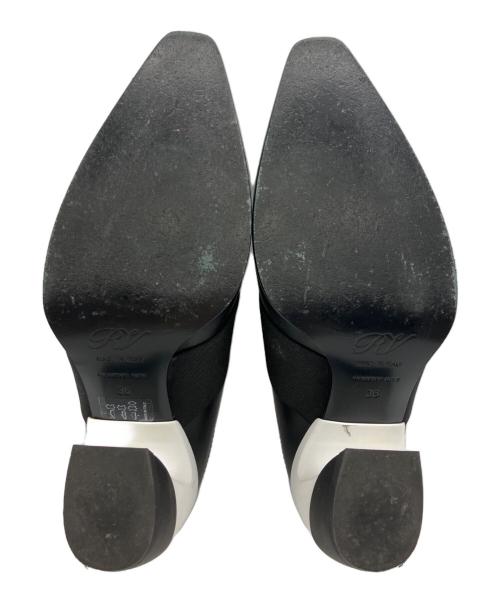 Roger Vivier（ロジェ ヴィヴィエ）Roger Vivier (ロジェ ヴィヴィエ) ミュール ブラック×ホワイト サイズ:36の古着・服飾アイテム