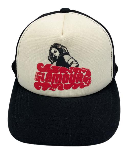 Hysteric Glamour（ヒステリックグラマー）Hysteric Glamour (ヒステリックグラマー) メッシュキャップ ブラック×ホワイトの古着・服飾アイテム