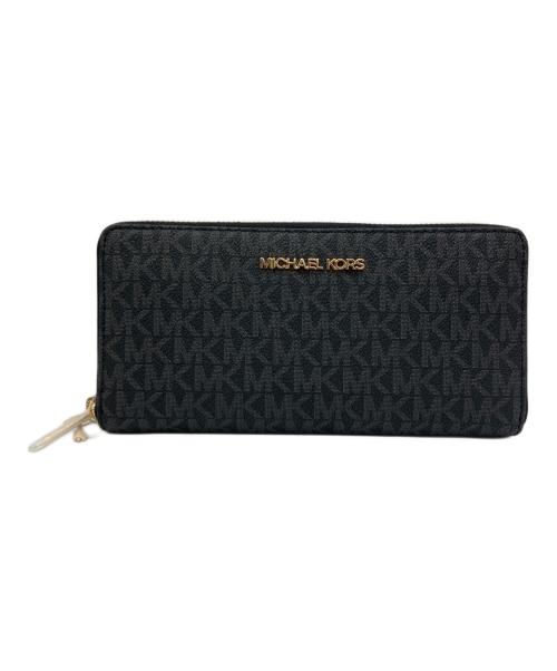 MICHAEL KORS（マイケル・コース）MICHAEL KORS (マイケル・コース) 長財布 ブラック×ゴールド 未使用品の古着・服飾アイテム