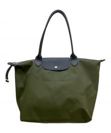 LONGCHAMP（ロンシャン）の古着「ル プリアージュ® コレクション L ショッピングバッグ」｜グリーン