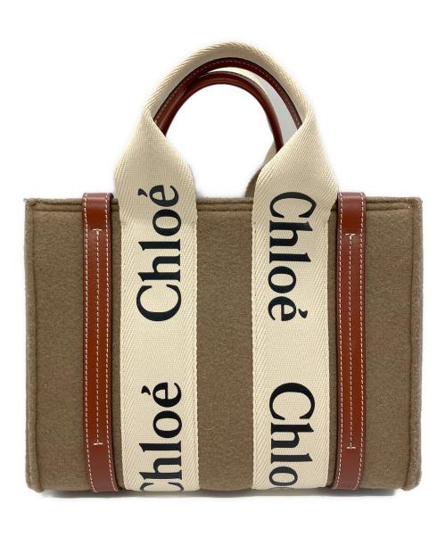 Chloe（クロエ）Chloe (クロエ) ウッディスモールトートバッグ ブラウンの古着・服飾アイテム