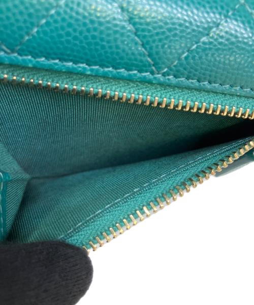 CHANEL（シャネル）CHANEL (シャネル) 3つ折り財布 マトラッセ グリーンの古着・服飾アイテム