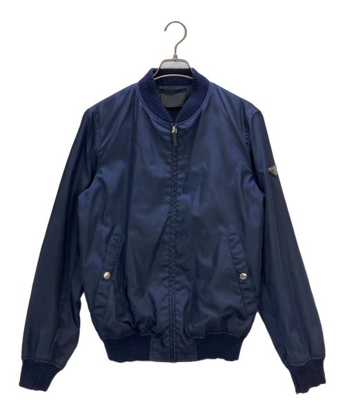 PRADA（プラダ）PRADA (プラダ) MA-1ジャケット ネイビー サイズ:44の古着・服飾アイテム