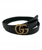 GUCCIグッチ）の古着「スリムベルト ダブルG」｜ブラック