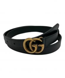 GUCCI（グッチ）の古着「スリムベルト ダブルG」｜ブラック