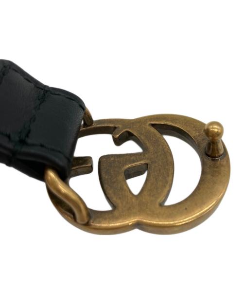 GUCCI（グッチ）GUCCI (グッチ) スリムベルト ダブルG ブラックの古着・服飾アイテム