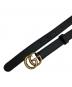 GUCCI (グッチ) スリムベルト ダブルG ブラック：28000円