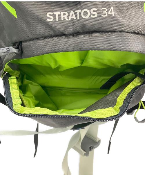OSPREY（オスプレー）OSPREY (オスプレー) バックパック STRATOS 34 ブラック×黄緑の古着・服飾アイテム