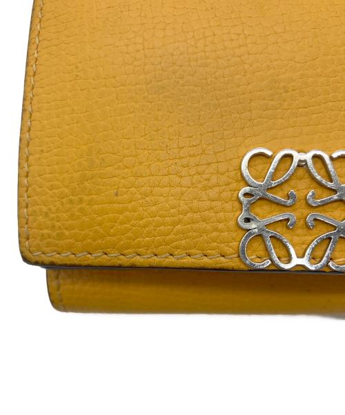 LOEWE（ロエベ）LOEWE (ロエベ) 3つ折り財布 アナグラム トライフォールド イエローの古着・服飾アイテム