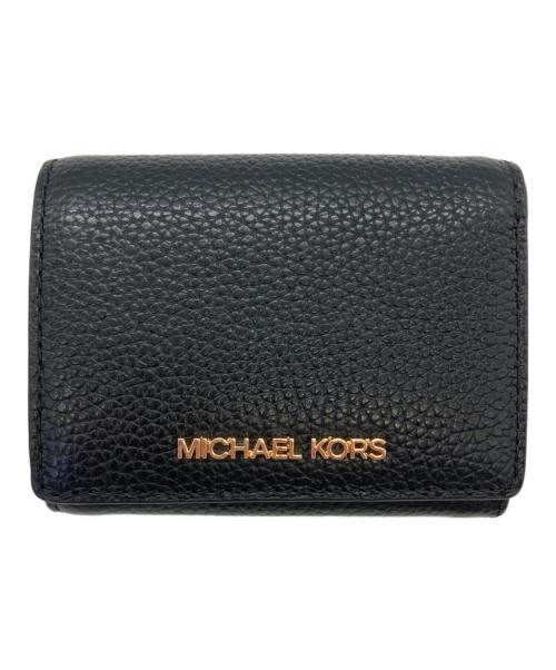 MICHAEL KORS（マイケルコース）MICHAEL KORS (マイケル・コース) 3つ折り財布 ブラックの古着・服飾アイテム