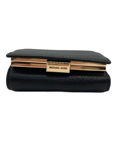 MICHAEL KORS（マイケルコース）MICHAEL KORS (マイケル・コース) 3つ折り財布 ブラックの古着・服飾アイテム