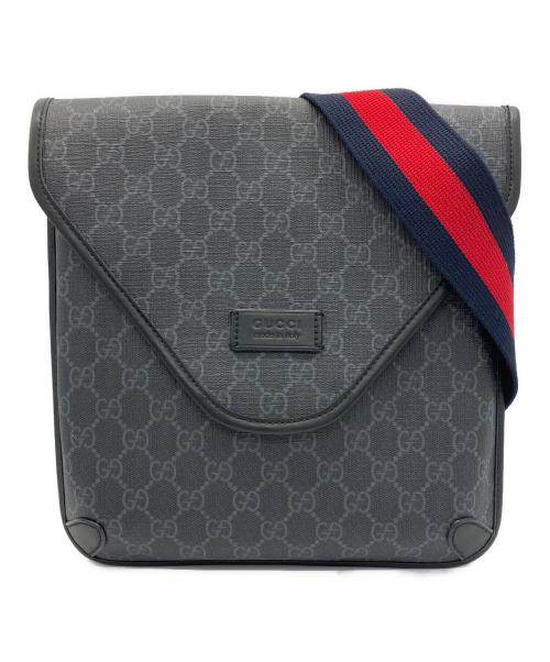 GUCCI（グッチ）GUCCI (グッチ) メッセンジャーバッグ GGスプリーム ブラックの古着・服飾アイテム
