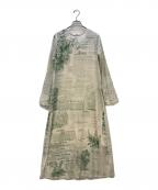 Ameriアメリ）の古着「vintage PICTURE BOOK TATTOO DRESS」｜グリーン×ホワイト