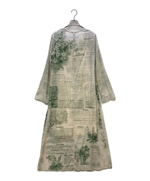 Ameri（アメリ）Ameri (アメリ) vintage PICTURE BOOK TATTOO DRESS グリーン×ホワイト サイズ:Mの古着・服飾アイテム