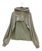Ameriアメリ）の古着「AMERI TANK LAYERED HOODIE TOPS」｜グレー