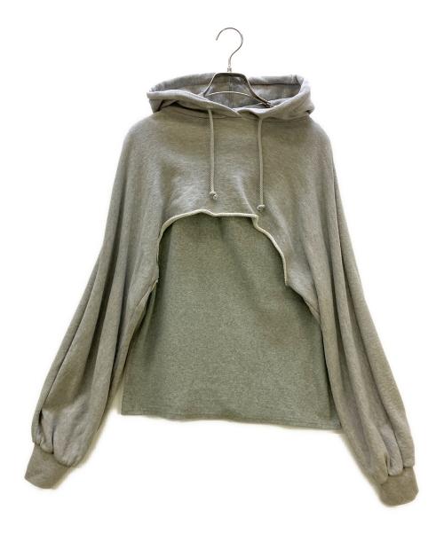 Ameri（アメリ）AMERI (アメリ) AMERI TANK LAYERED HOODIE TOPS グレー サイズ:Freeの古着・服飾アイテム