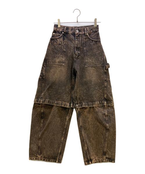 Ameri（アメリ）AMERI (アメリ) MEDI 2WAY REMOVE DENIM PANTS ブラウン サイズ:Freeの古着・服飾アイテム