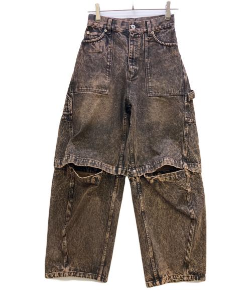 Ameri（アメリ）AMERI (アメリ) MEDI 2WAY REMOVE DENIM PANTS ブラウン サイズ:Freeの古着・服飾アイテム