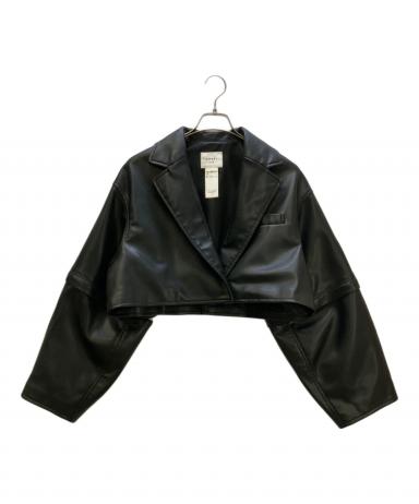 中古・古着通販】AMERI (アメリ) 2WAY FAKE LEATHER SHORT JACKET