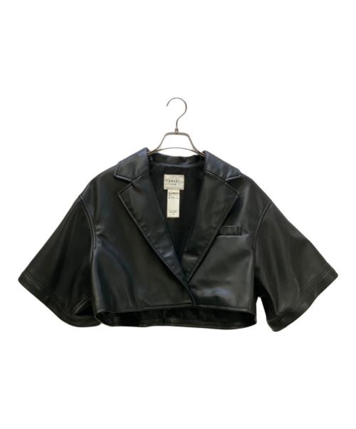 Ameri（アメリ）AMERI (アメリ) 2WAY FAKE LEATHER SHORT JACKET ブラック サイズ:Freeの古着・服飾アイテム