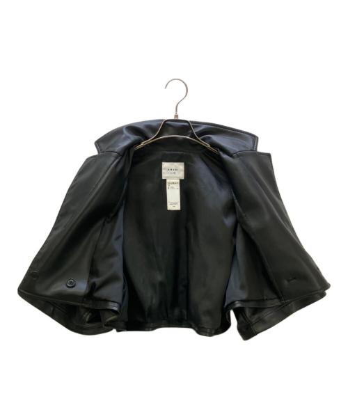 Ameri（アメリ）AMERI (アメリ) 2WAY FAKE LEATHER SHORT JACKET ブラック サイズ:Freeの古着・服飾アイテム