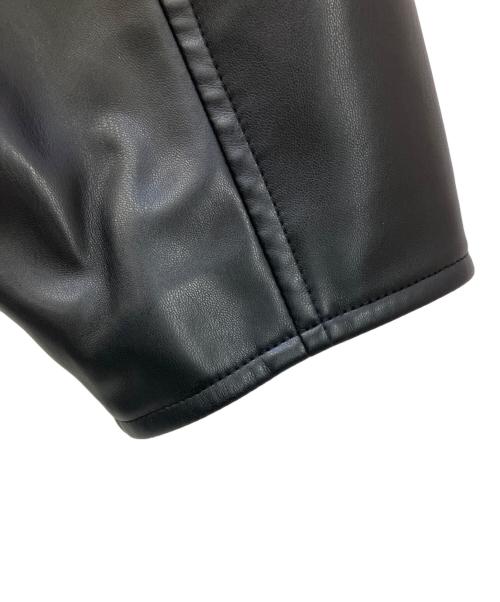 Ameri（アメリ）AMERI (アメリ) 2WAY FAKE LEATHER SHORT JACKET ブラック サイズ:Freeの古着・服飾アイテム