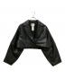 AMERI（アメリ）の古着「2WAY FAKE LEATHER SHORT JACKET」｜ブラック
