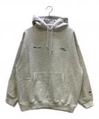 Champion×WTAPSチャンピオン×ダブルタップス）の古着「プルオーバーパーカー」｜ライトグレー