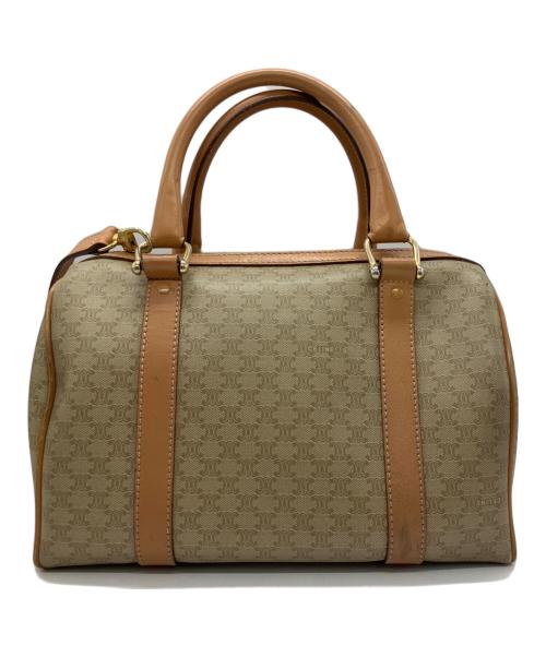 CELINE（セリーヌ）CELINE (セリーヌ) ミニボストンバッグ マカダム ベージュ×ブラウンの古着・服飾アイテム