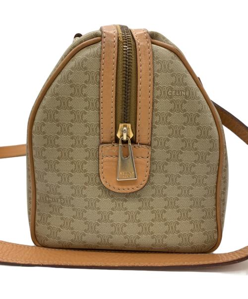 CELINE（セリーヌ）CELINE (セリーヌ) ミニボストンバッグ マカダム ベージュ×ブラウンの古着・服飾アイテム
