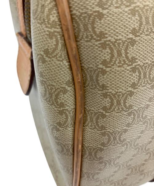 CELINE（セリーヌ）CELINE (セリーヌ) ミニボストンバッグ マカダム ベージュ×ブラウンの古着・服飾アイテム