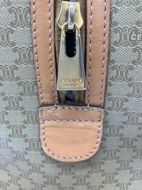 CELINE（セリーヌ）CELINE (セリーヌ) ミニボストンバッグ マカダム ベージュ×ブラウンの古着・服飾アイテム