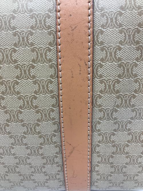 CELINE（セリーヌ）CELINE (セリーヌ) ミニボストンバッグ マカダム ベージュ×ブラウンの古着・服飾アイテム