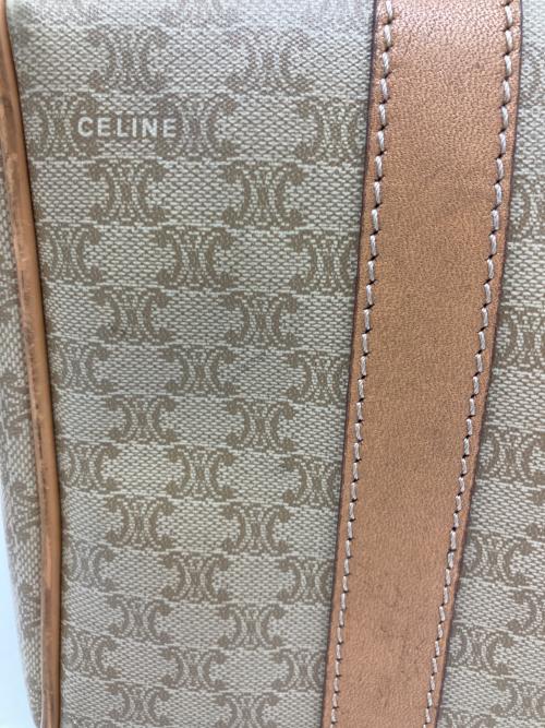 CELINE（セリーヌ）CELINE (セリーヌ) ミニボストンバッグ マカダム ベージュ×ブラウンの古着・服飾アイテム