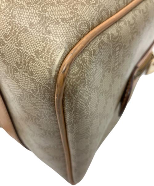 CELINE（セリーヌ）CELINE (セリーヌ) ミニボストンバッグ マカダム ベージュ×ブラウンの古着・服飾アイテム