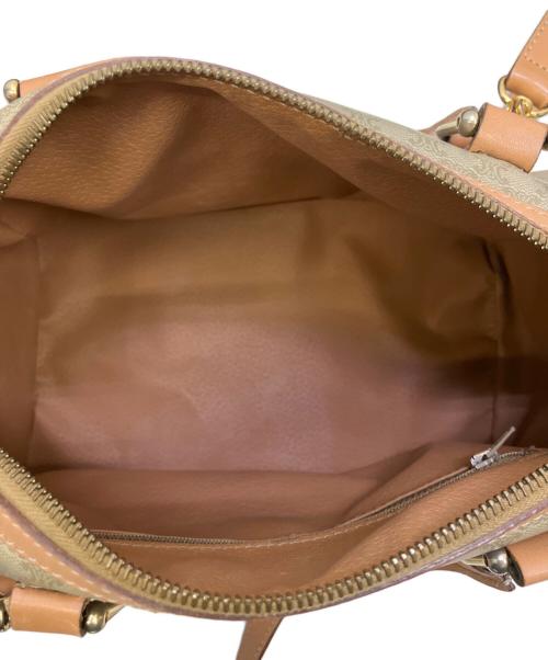 CELINE（セリーヌ）CELINE (セリーヌ) ミニボストンバッグ マカダム ベージュ×ブラウンの古着・服飾アイテム