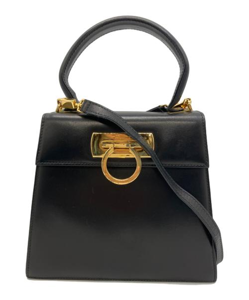 Salvatore Ferragamo（サルヴァトーレ フェラガモ）Salvatore Ferragamo (サルヴァトーレ フェラガモ) ハンドバッグ ブラックの古着・服飾アイテム