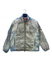 DIESEL（ディーゼル）の古着「ジップアップジャケット J-CREED TRACK JACKET」｜グレー×ブルー