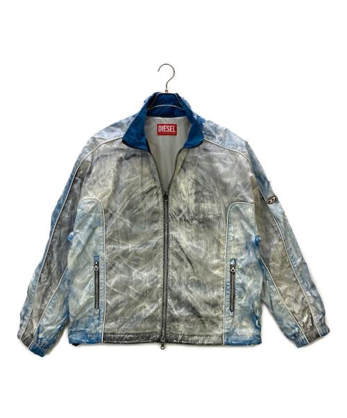 DIESEL（ディーゼル）DIESEL (ディーゼル) ジップアップジャケット J-CREED TRACK JACKET グレー×ブルー サイズ:48の古着・服飾アイテム