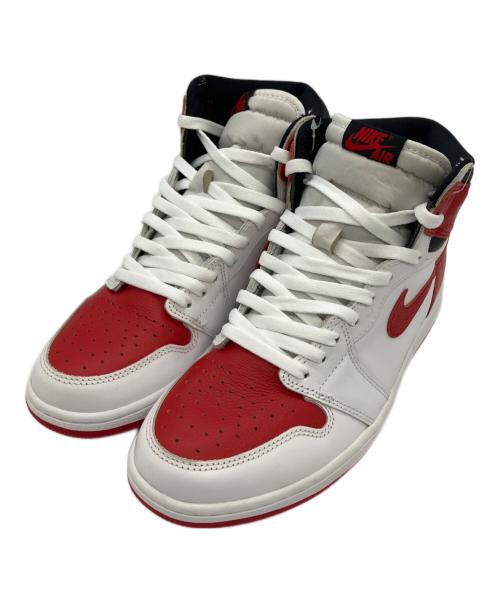 NIKE（ナイキ）NIKE (ナイキ) ハイカットスニーカー AIR JORDAN 1 RETRO HIGH OG ホワイト×レッド サイズ:28の古着・服飾アイテム