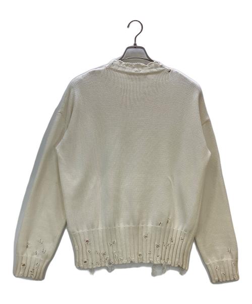 MARNI（マルニ）MARNI (マルニ) コットンダメージクルーネックニット アイボリー サイズ:48の古着・服飾アイテム