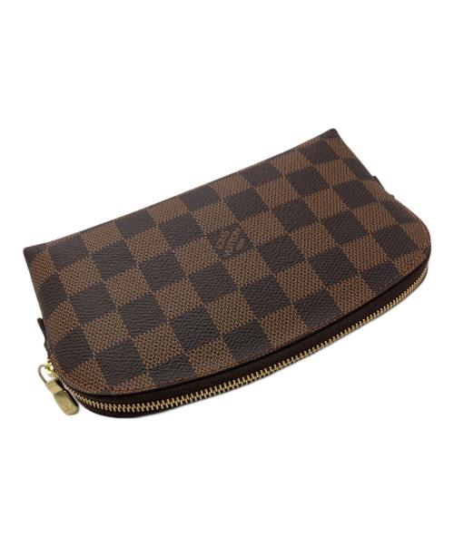 LOUIS VUITTON（ルイ ヴィトン）LOUIS VUITTON (ルイ ヴィトン) ポーチ ダミエ ポシェット・コスメティック ブラウンの古着・服飾アイテム