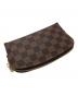 中古・古着 LOUIS VUITTON (ルイ ヴィトン) ポーチ ダミエ ポシェット・コスメティック ブラウン：60000円