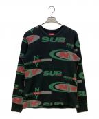 SUPREMEシュプリーム）の古着「NY Waffle Thermal」｜ブラック×グリーン