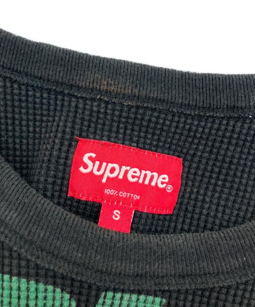 SUPREME（シュプリーム）SUPREME (シュプリーム) NY Waffle Thermal ブラック×グリーン サイズ:Sの古着・服飾アイテム